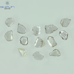 0.97 CT/7 ピース ローズカット ポルキ シェイプ ナチュラル ダイヤモンド ファンシー カラー I1 クラリティ (6.01 MM)