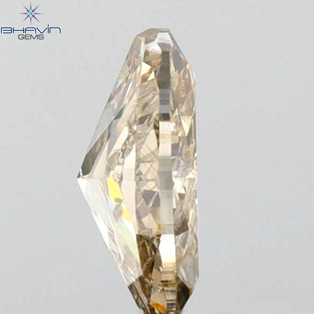 0.55 CT Oval Shape Natural Diamond Brown-Pink Color I2 Clarity (6.47 MM)