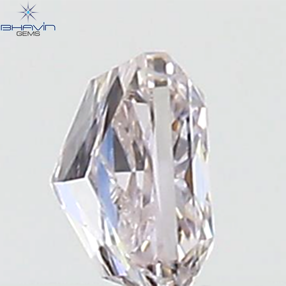 GIA Certified 0.25 CT Radiant Diamond Brown Pink Color Natural Loose Diamond I2 Clarity (3.68 MM)