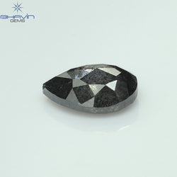 0.59 CT Pear Shape Natural Loose Diamond Salt And Pepper Color I3 Clarity (6.22 MM)