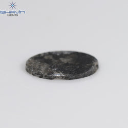 1.18 CT Slice Shape Natural Diamond Salt And Pepper Color I3 Clarity (12.06 MM)
