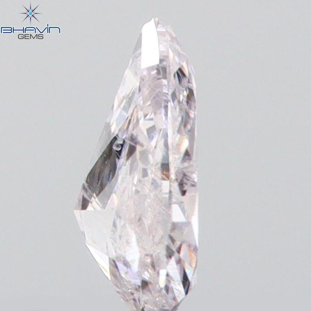 0.11 CT Pear Shape Natural Diamond Pink Color SI1 Clarity (3.76 MM)