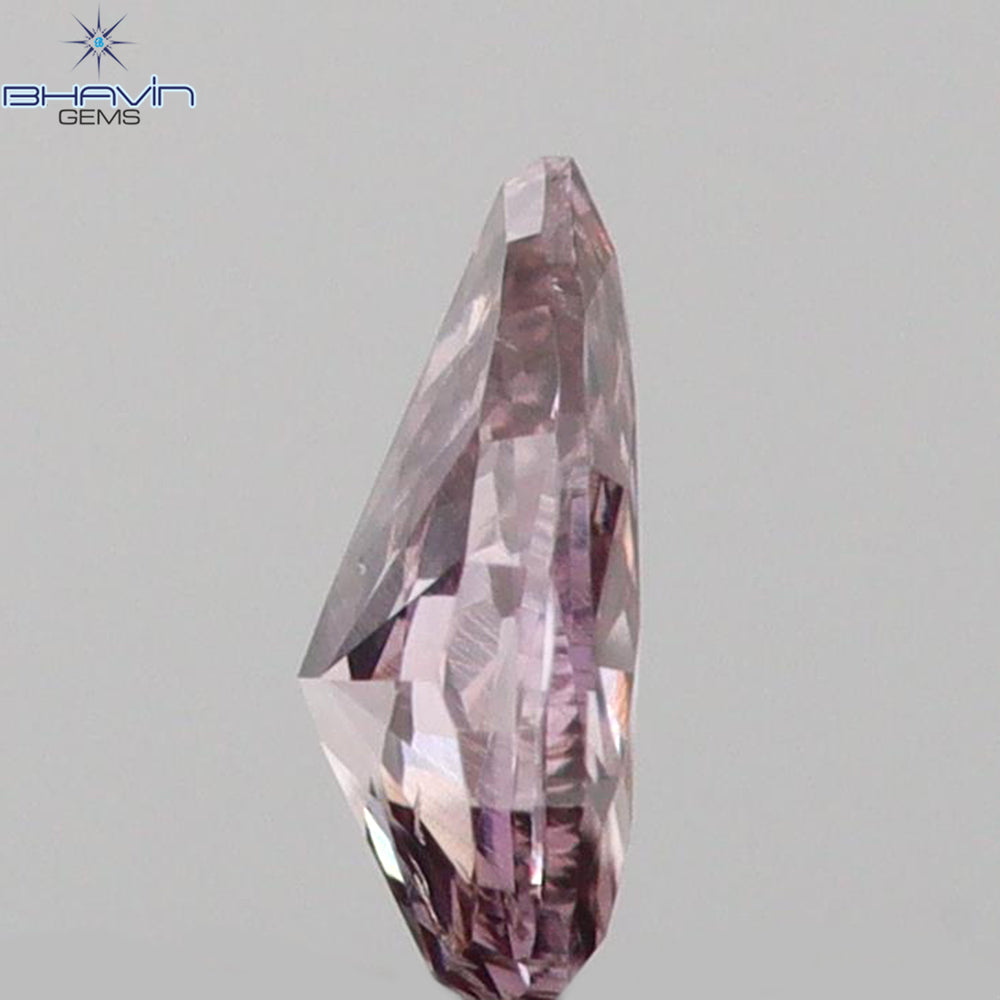 0.07 CT Pear Shape Natural Diamond Pink Color SI1 Clarity (3.52 MM)