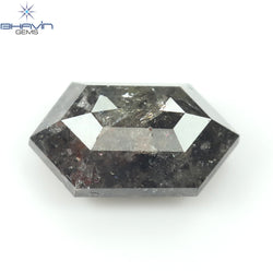 1.54 CT Hexagon Shape Natural Loose Diamond Salt And pepper Color I3 Clarity (9.02 MM)