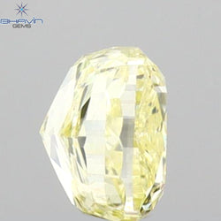 0.51 CT Cushion Shape Natural Diamond Yellow Color VS2 Clarity (4.26 MM)