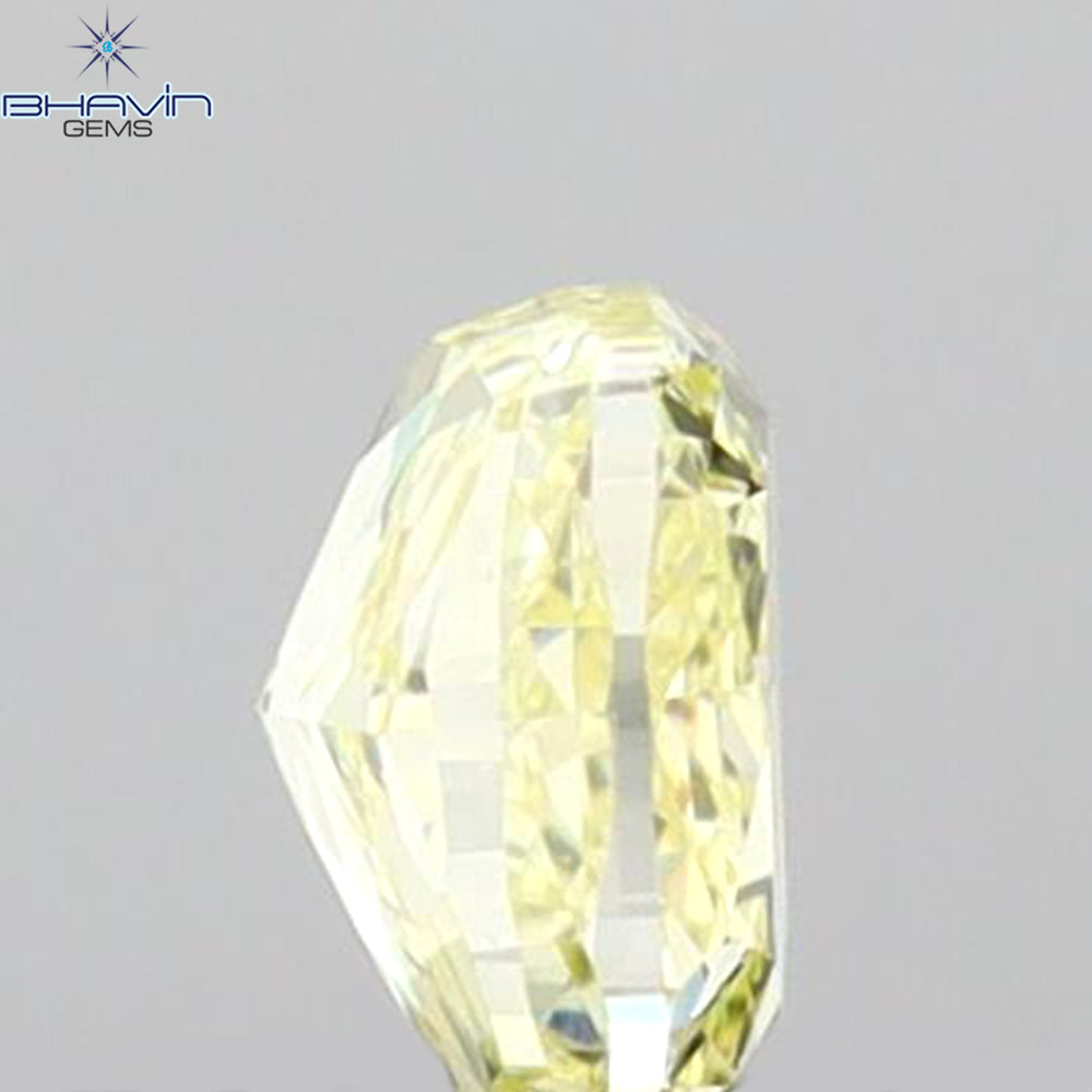 0.31 CT Cushion Shape Natural Diamond Yellow Color VS1 Clarity (3.95 MM)