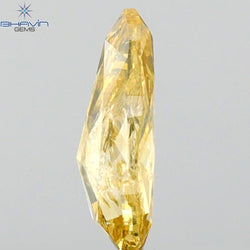 0.63 CT Pear Shape Natural Loose Diamond Yellow Orange Color I3 Clarity (7.53 MM)
