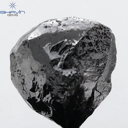 2.52 CT Rough Shape Natural Diamond black Color I3 Clarity (7.36 MM)