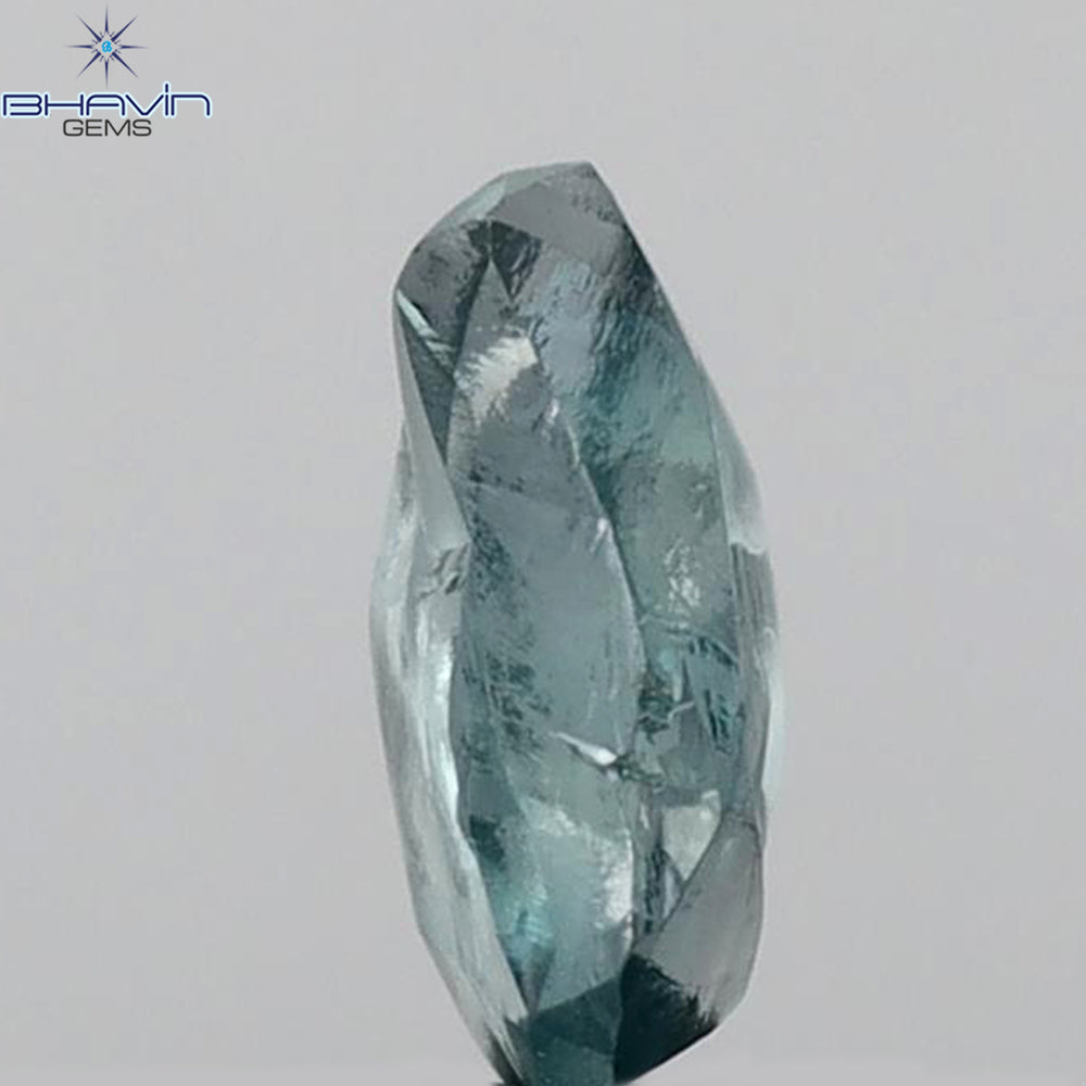 1.64 CT Rough Shape Enhanced Blue Color VS2 Clarity (8.06 MM)