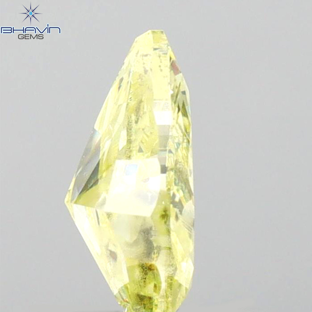 GIA Certified 1.10 CT Pear Natural Diamond Yellow Color I3 Clarity (8.27 MM)