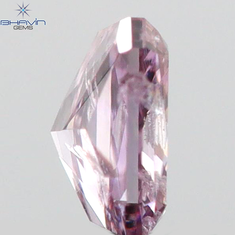 0.08 CT ラディアント シェイプ ナチュラル ダイヤモンド ピンク色 SI2 クラリティ (2.38 MM)