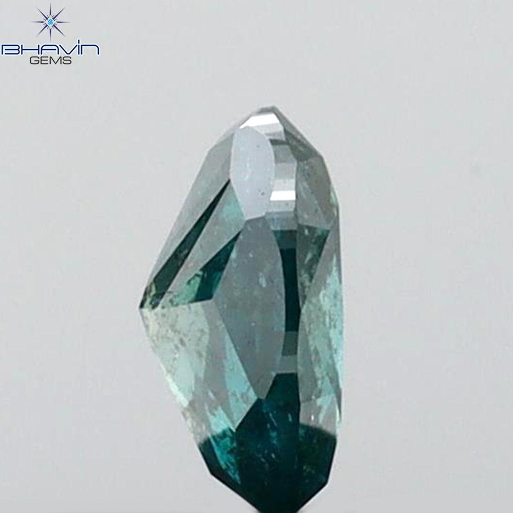 0.51 CT オーバル シェイプ ナチュラル ダイヤモンド グリーン カラー SI1 クラリティ (6.05 MM)