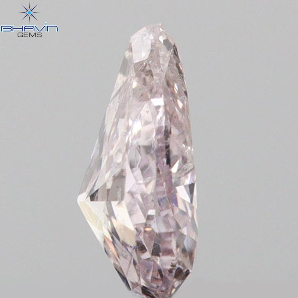 0.11 CT Pear Shape Natural Diamond Pink Color SI2 Clarity (3.88 MM)