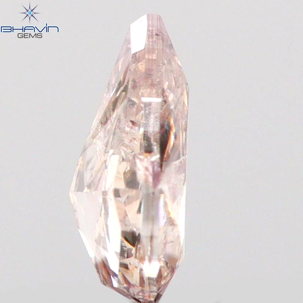 0.18 CT Pear Shape Natural Diamond Pink Color I1 Clarity (4.34 MM)