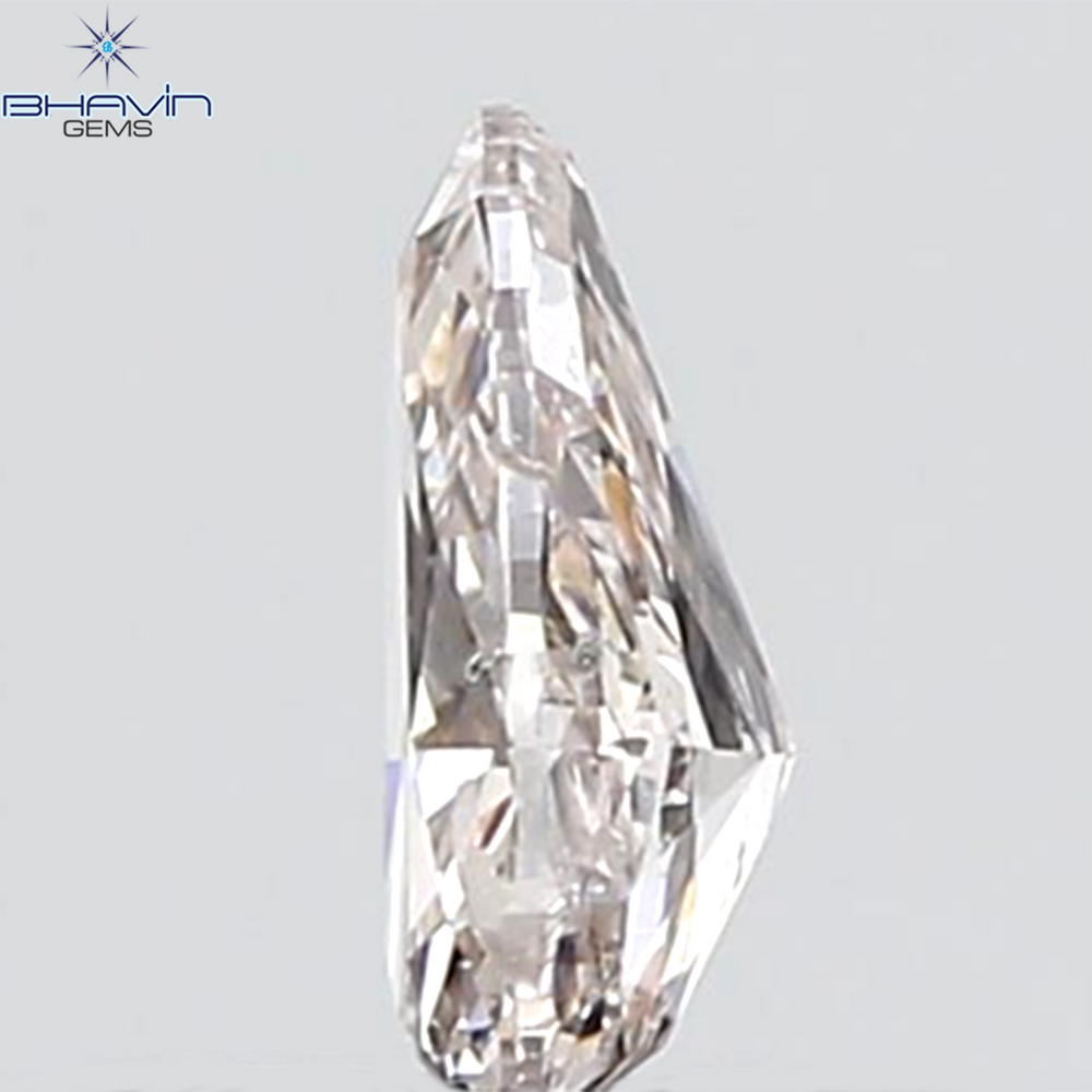 GIA Certified 0.46 CT Pear Diamond Pinkish Brown Color Natural Loose Diamond (6.54 MM)