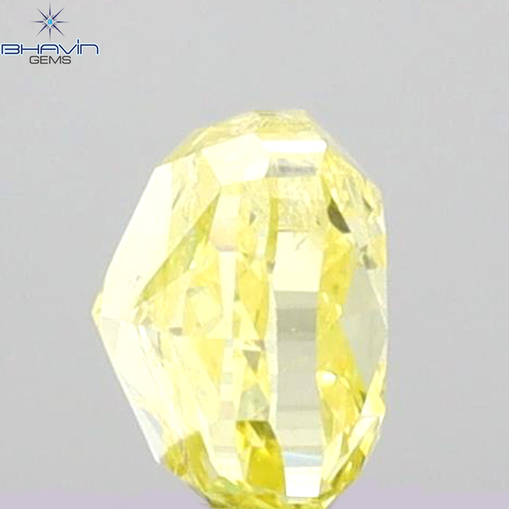 0.46 CT Cushion Shape Natural Diamond Yellow Color I2 Clarity (4.15 MM)