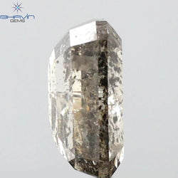 1.03 CT Emerald Shape Natural Diamond Salt And Pepper Color I3 Clarity (6.47 MM)