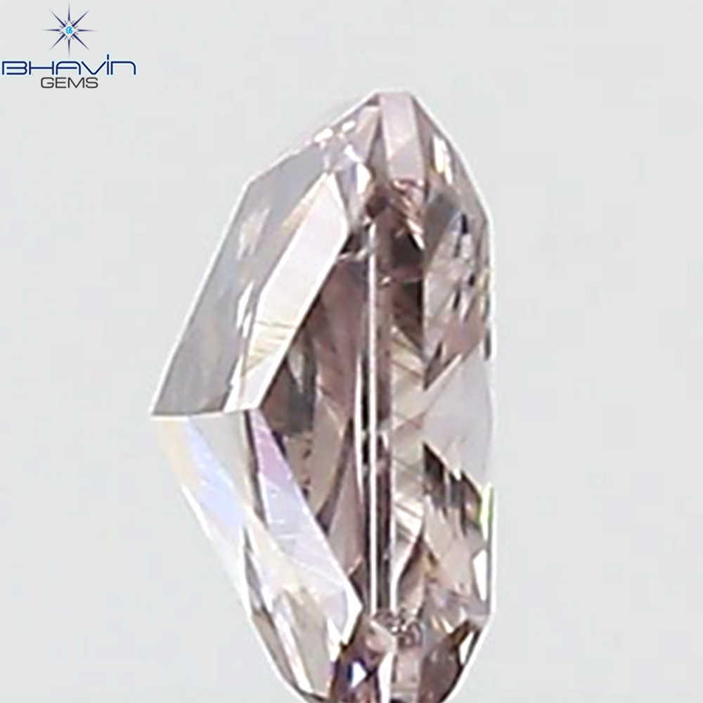 GIA Certified 0.27 CT Radiant Diamond Pink Brown Color Natural Loose Diamond SI2 Clarity (4.41 MM)