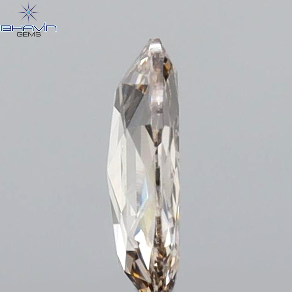 0.34 CT Oval Shape Natural Diamond Brown Color VS1 Clarity (6.04 MM)