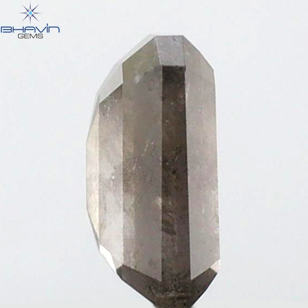 0.68 CT Emerald Shape Natural Diamond Salt And Pepper Color I3 Clarity (5.72 MM)
