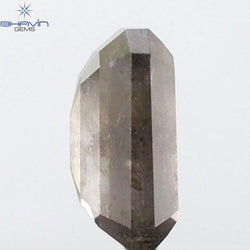 0.68 CT Emerald Shape Natural Diamond Salt And Pepper Color I3 Clarity (5.72 MM)