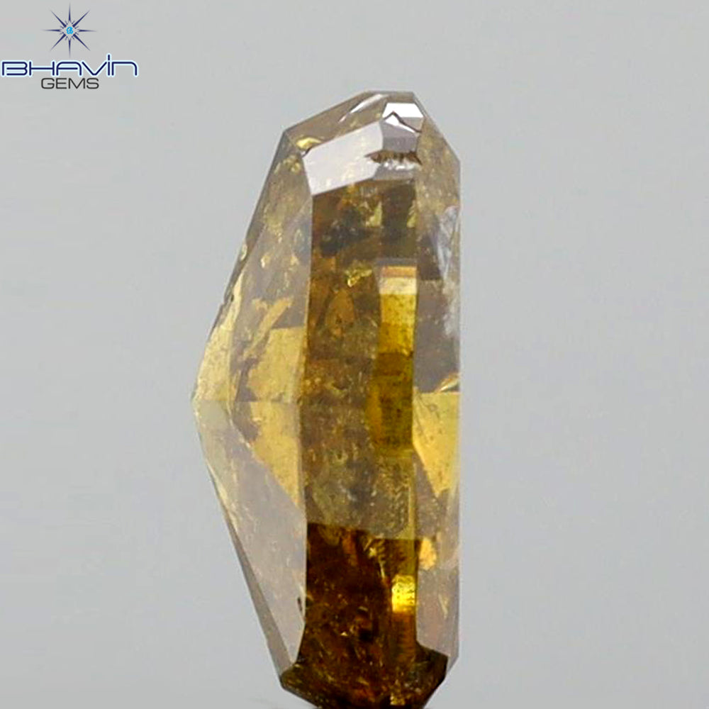 1.01 CT Oval Shape Natural Diamond Brown Orange Color I3 Clarity (7.16 MM)