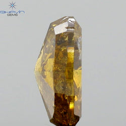 1.01 CT Oval Shape Natural Diamond Brown Orange Color I3 Clarity (7.16 MM)
