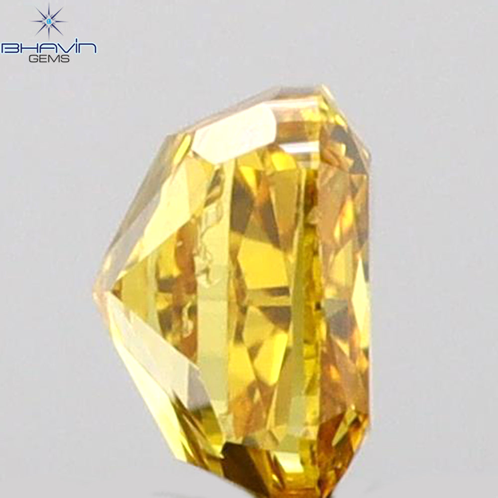 0.11 CT Cushion Shape Natural Diamond Orange Color VS2 Clarity (2.72 MM)
