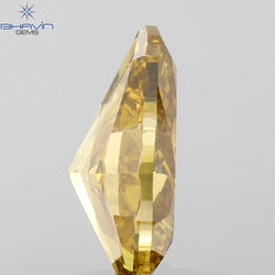 GIA Certified 2.10 CT Pear Natural Diamond Brown-Yellow Color I1 Clarity (10.26 MM)
