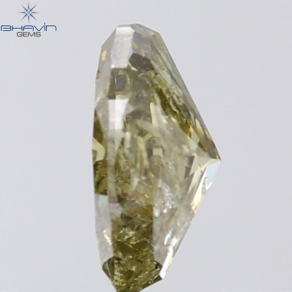 1.13 CT Oval Shape Natural Diamond Green (Chameleon) Color I3 Clarity (7.63 MM)