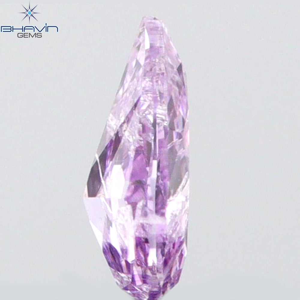 0.10 CT Pear Shape Natural Diamond Pink Color I2 Clarity (4.02 MM)