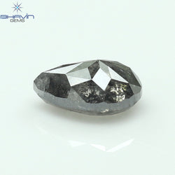 0.50 CT Pear Shape Natural Loose Diamond Salt And Pepper Color I3 Clarity (5.57 MM)
