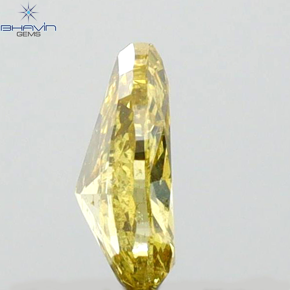 0.30 CT Pear Shape Natural Diamond Green (Chameleon) Color SI1 Clarity (5.49 MM)