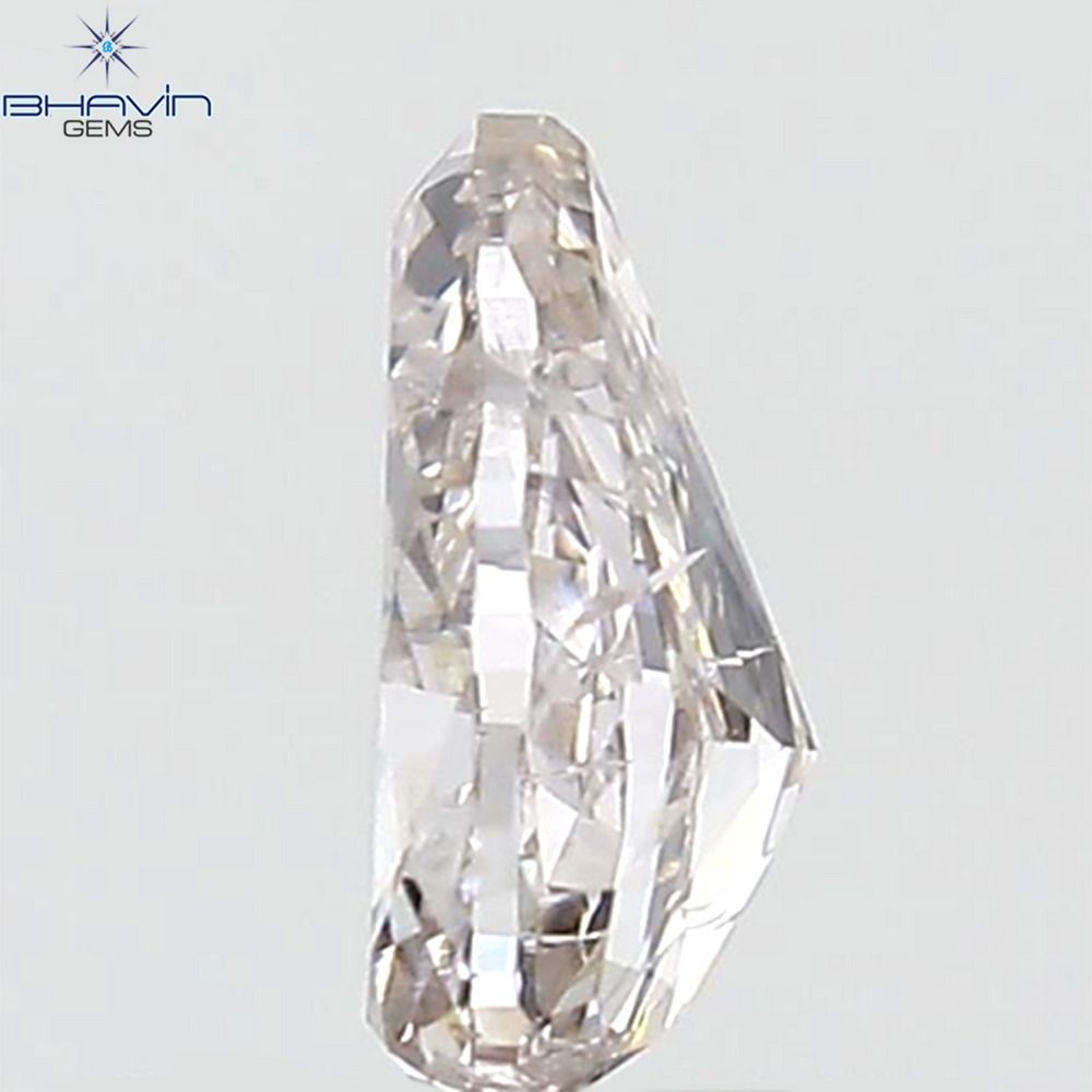 GIA Certified 0.51 CT Pear Diamond Pinkish Brown Color Natural Loose Diamond (6.27 MM)