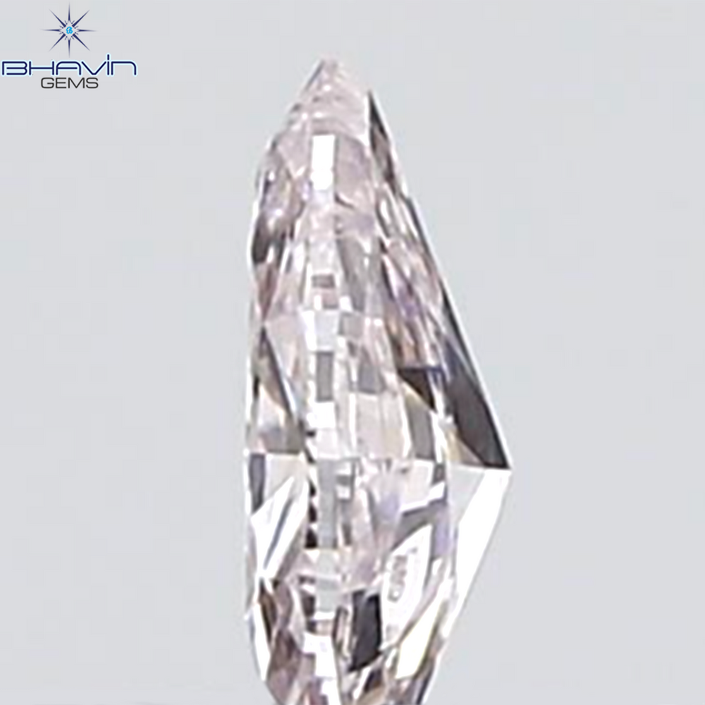 GIA Certified 0.26 CT Pear Diamond Pink Color Natural Loose Diamond (5.37 MM)