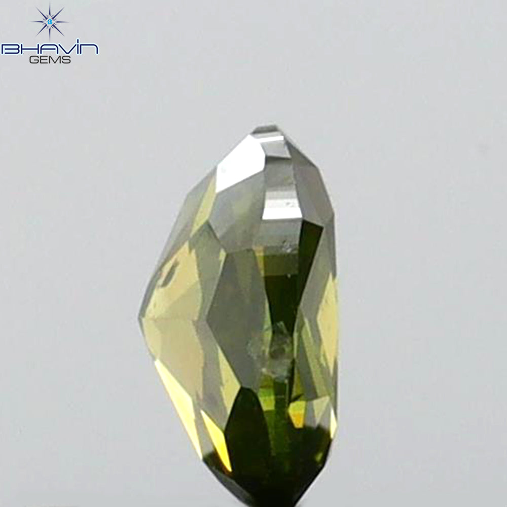0.21 CT Oval Shape Natural Diamond Green Color SI2 Clarity (4.19 MM)