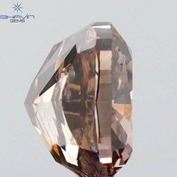 0.32 CT Cushion Shape Natural Diamond Brown Pink Color I1 Clarity (4.55 MM)