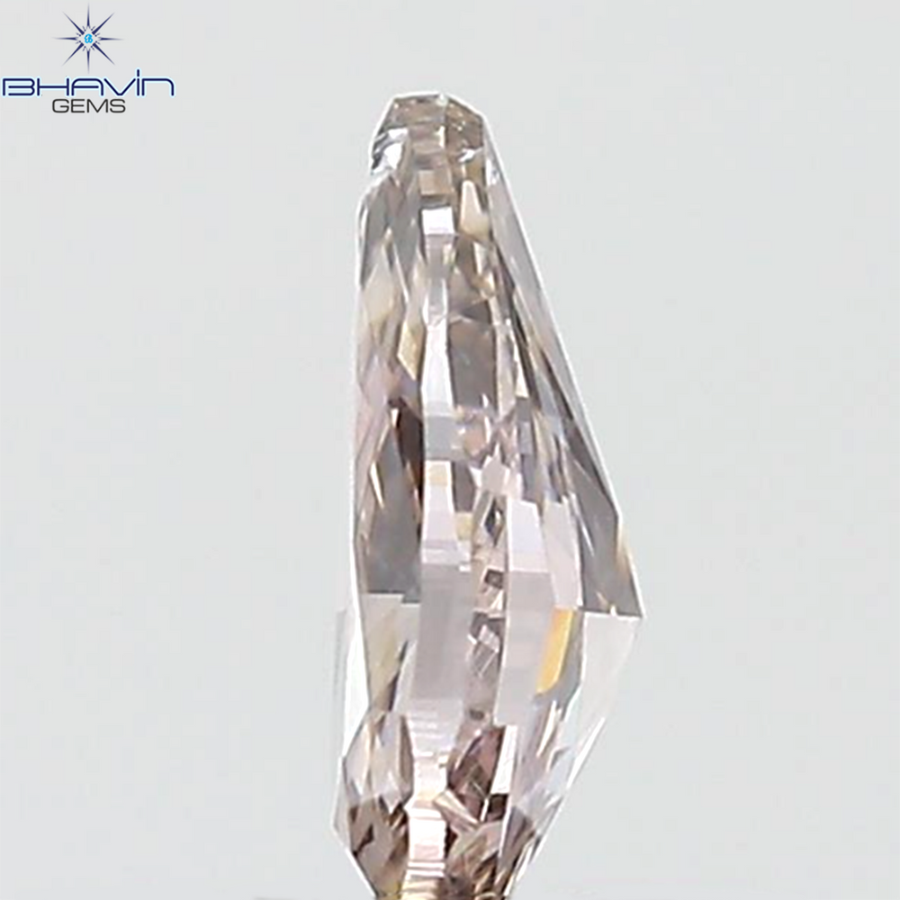 GIA Certified 0.40 CT Pear Diamond Pink Brown Color Natural Loose Diamond (6.36 MM)