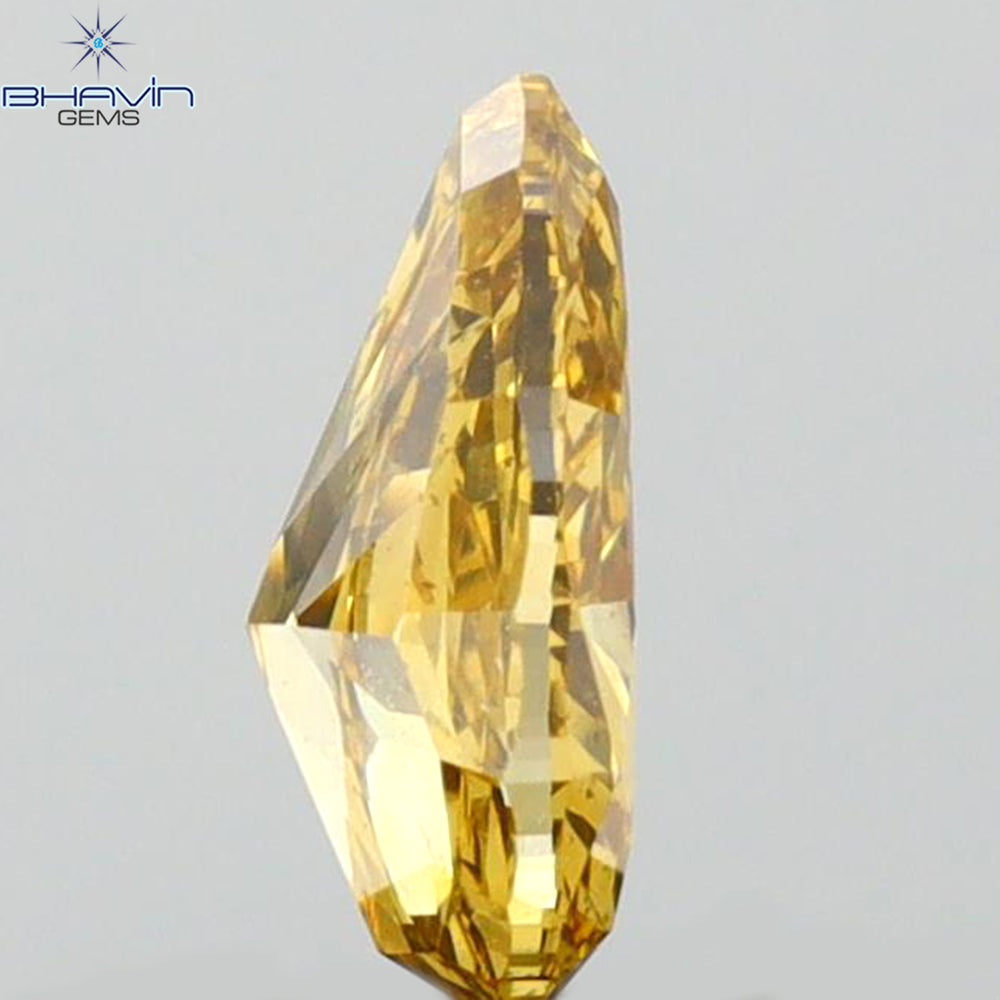 0.50 CT Pear Shape Natural Diamond Green (Chameleon) Color VS2 Clarity (6.46 MM)