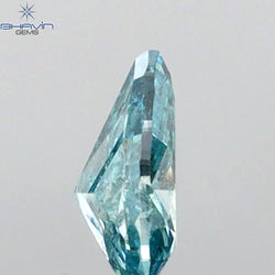 0.21 CT Pear Shape Natural Diamond Greenish Blue Color SI2 Clarity (4.72 MM)