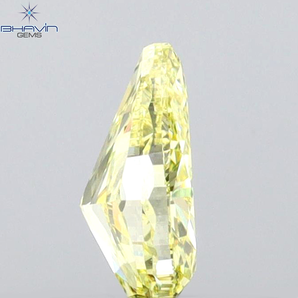 GIA Certified 0.52 CT Pear Diamond Yellow Color Natural Loose Diamond (6.19 MM)