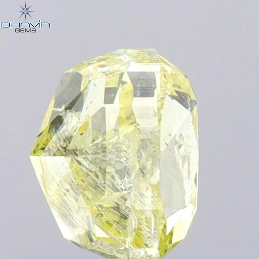 1.01 CT Cushion Shape Natural Diamond Yellow Color I1 Clarity (5.22 MM)