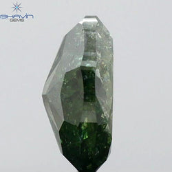 0.72 CT Oval Shape Natural Diamond Green Color I3 Clarity (6.48 MM)
