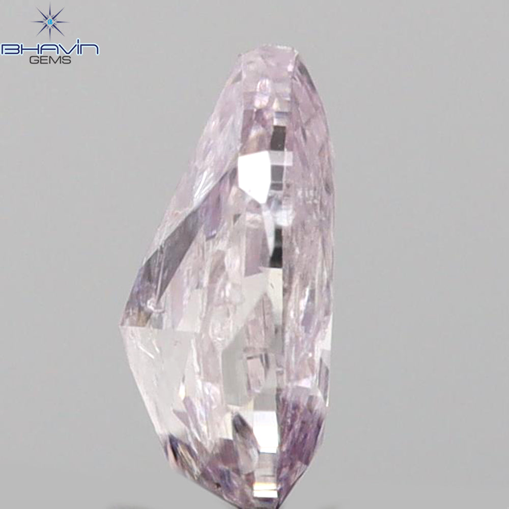 0.16 CT Pear Shape Natural Diamond Pink Color I2 Clarity (4.28 MM)