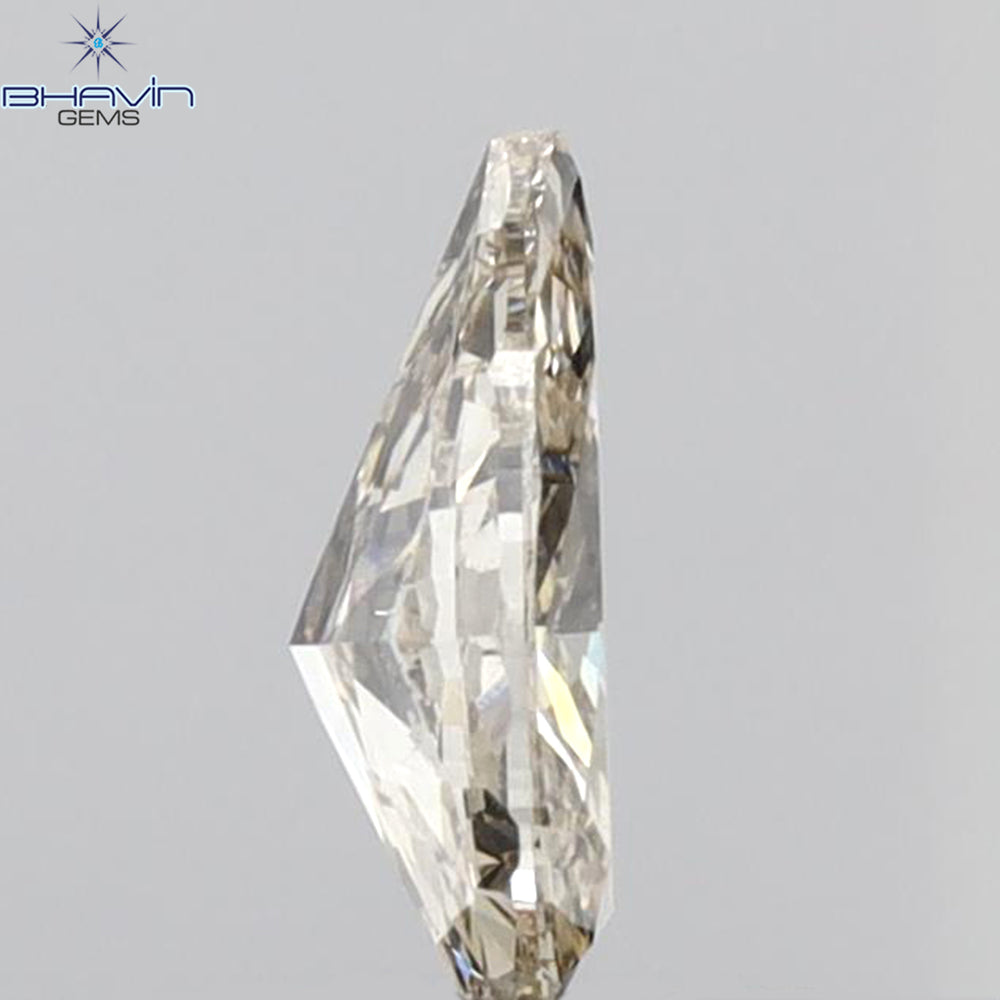 0.70 CT Pear Shape Natural Diamond Brown Color I1 Clarity (7.72 MM)