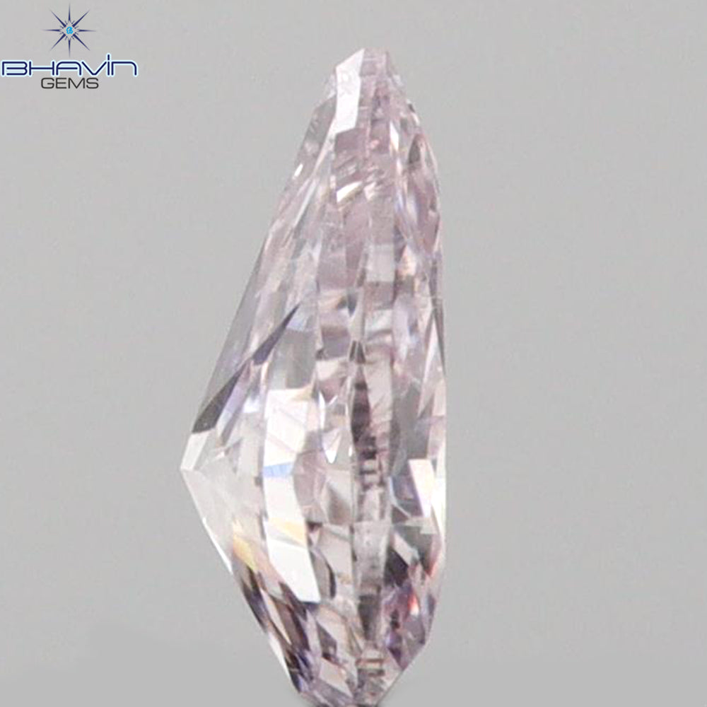 0.07 CT Pear Shape Natural Diamond Pink Color SI1 Clarity (3.50 MM)