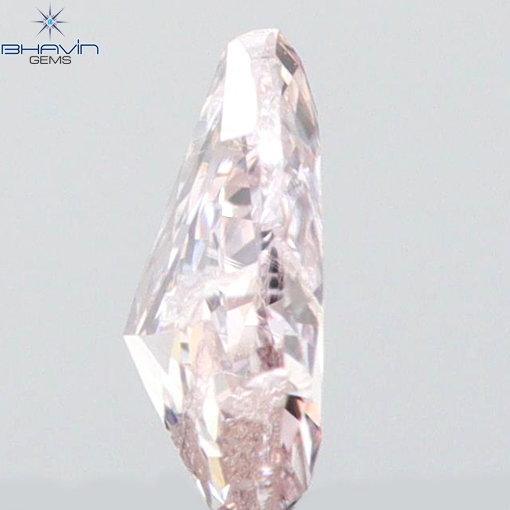 0.08 CT Pear Shape Natural Diamond Pink Color SI2 Clarity (3.69 MM)