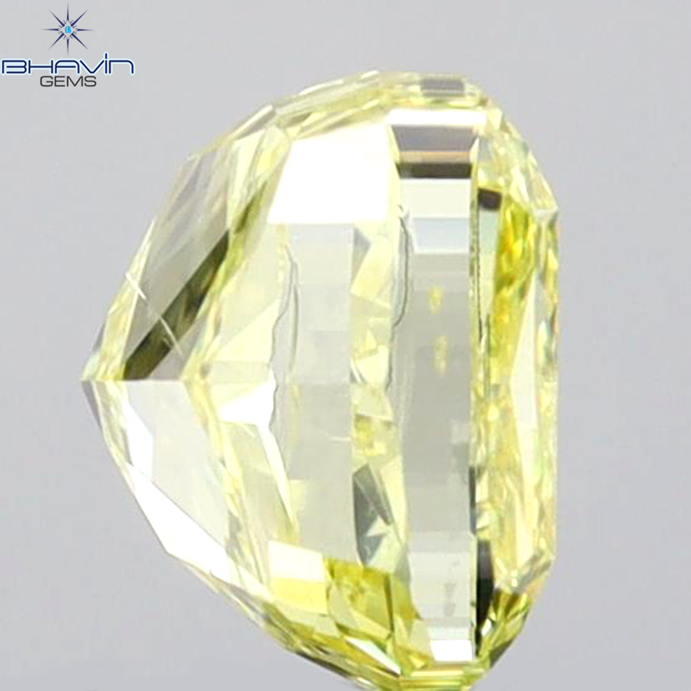 1.01 CT Cushion Diamond Yellow Color Natural Loose Diamond I2 Clarity (5.29 MM)