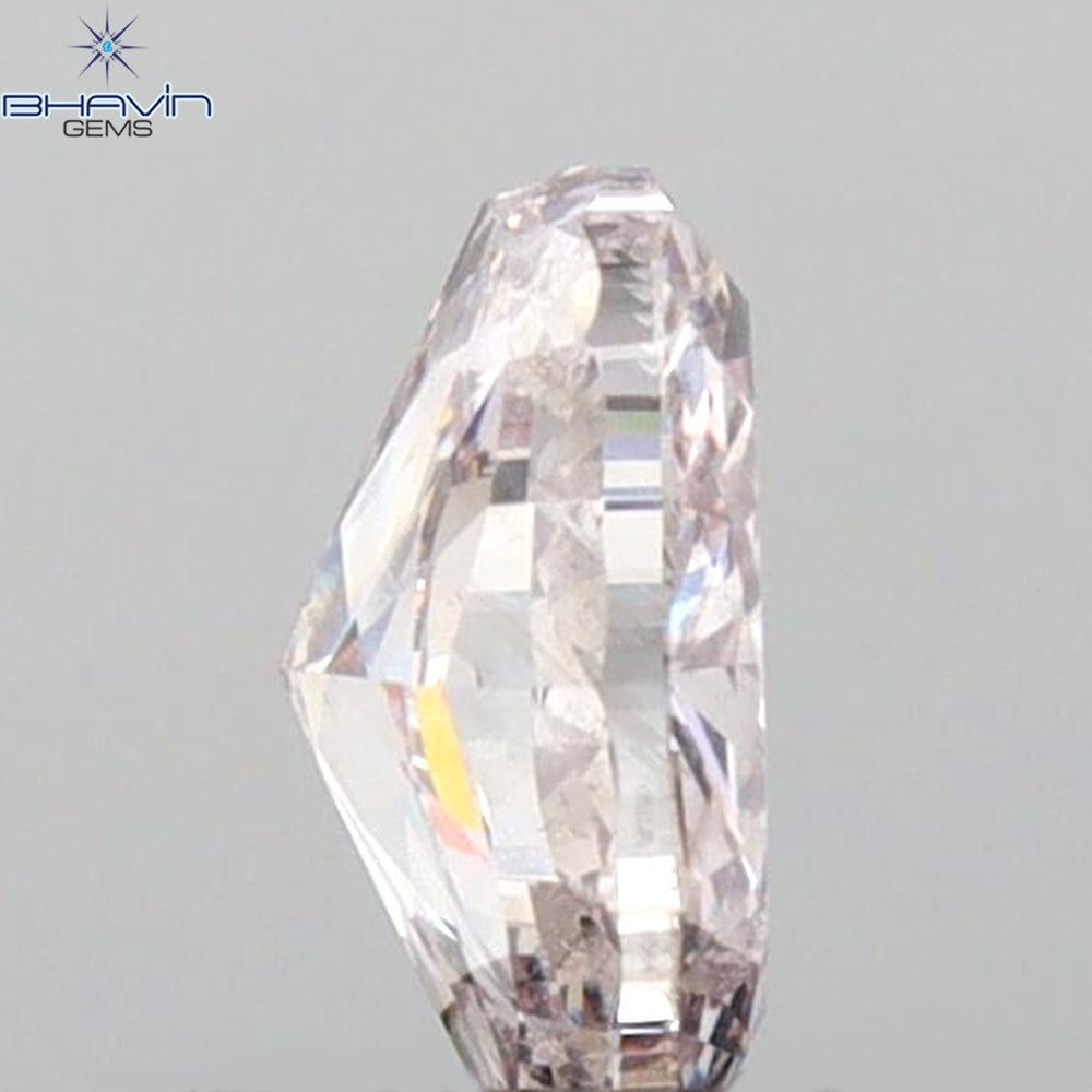 GIA Certified 0.51 CT Oval Shape Natural Diamond Brownish Pink Color (5.61 MM)