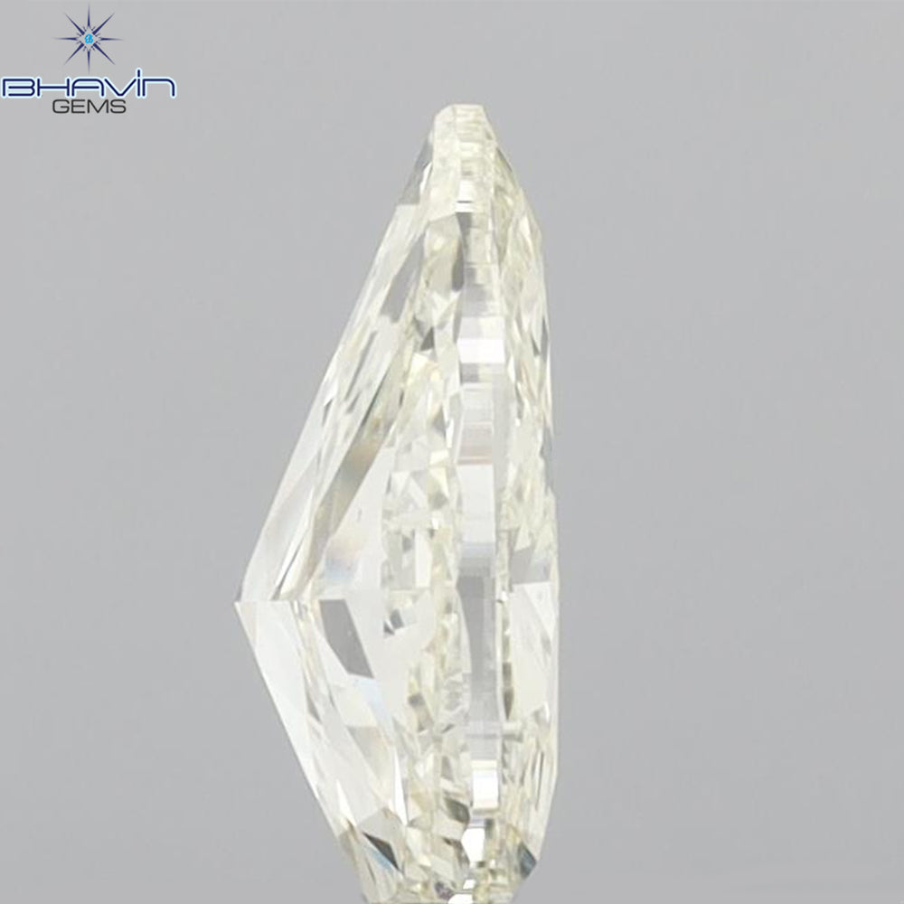 0.64 CT Pear Shape Natural Diamond Yellow Color VS1 Clarity (7.28 MM)